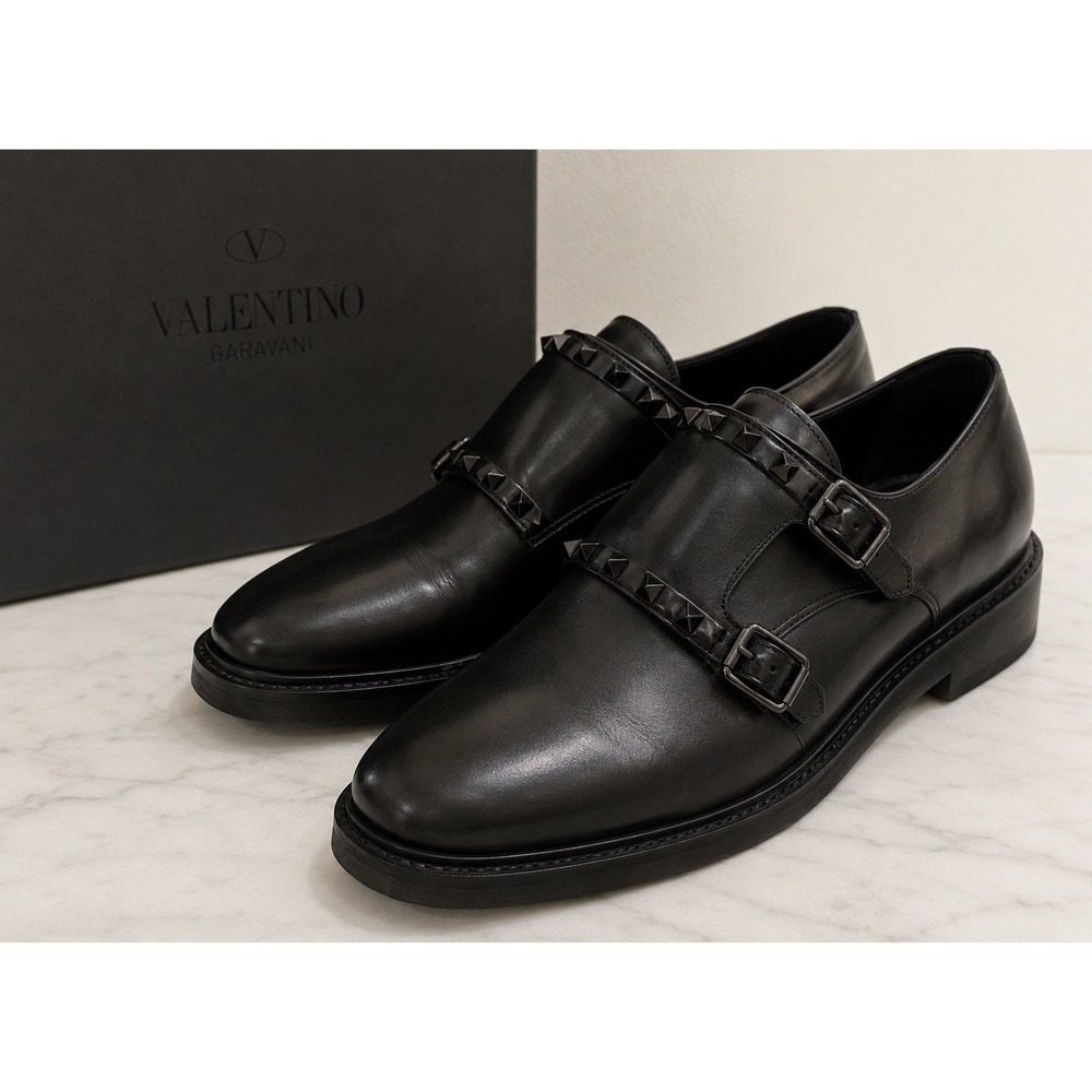 Valentino Garavani Rockstud Leather Shoes EU 39 Womens US 8.5 Mens US 6